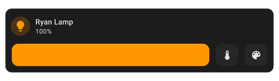 The Mushroom Light card for Home Assistant under Stock, shown on its own