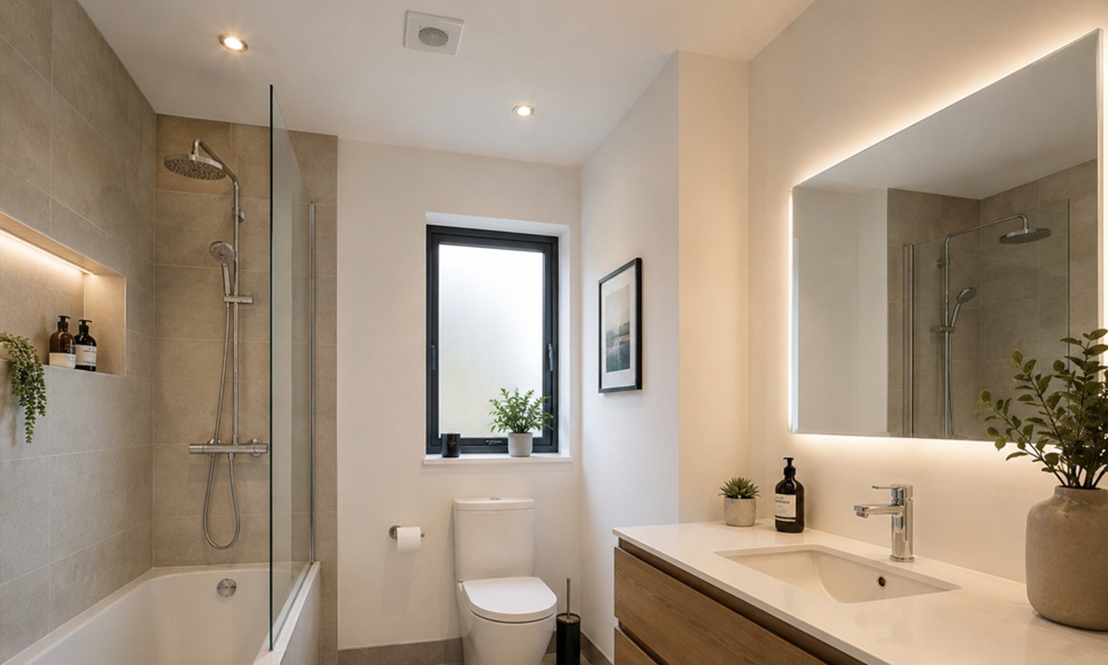 A bathroom fan that runs itself