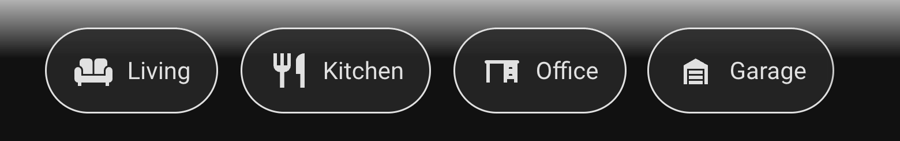 The Bubble Card Horizontal buttons stack for Home Assistant under Stock, shown on its own