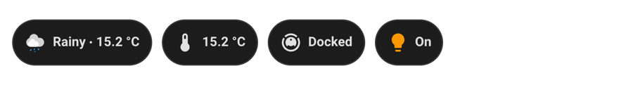 The Mushroom Chips card for Home Assistant under Stock, shown on its own