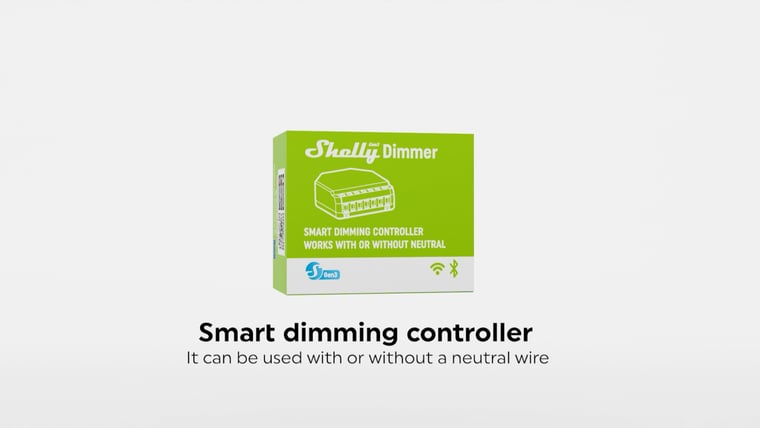 Shelly Dimmer Gen3 and its retail box