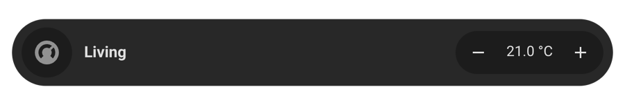 The Bubble Card Climate for Home Assistant under Stock, shown on its own