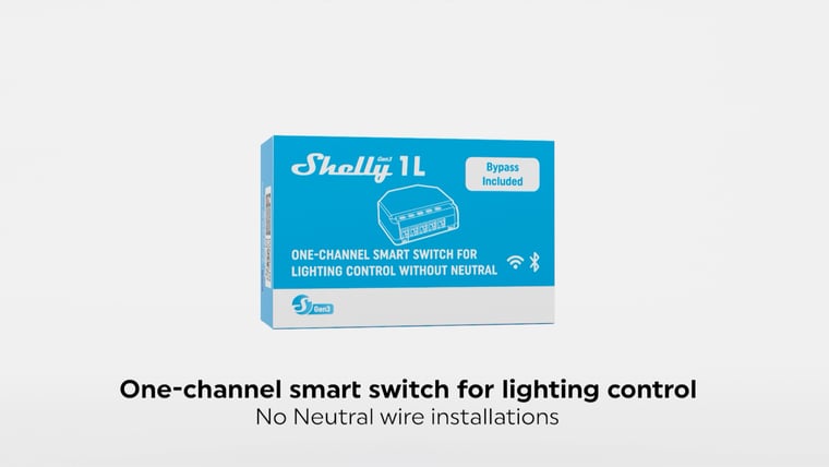Shelly 1L Gen3 Smart Relay and its retail box