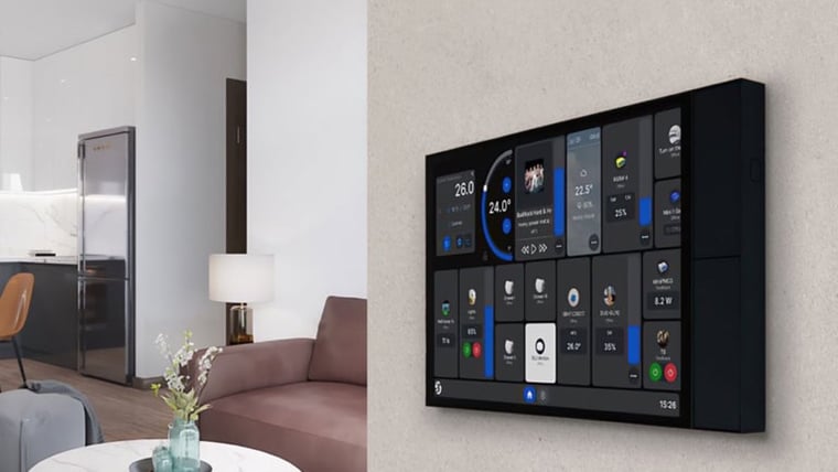 Shelly Wall Display XL mounted on a living room wall