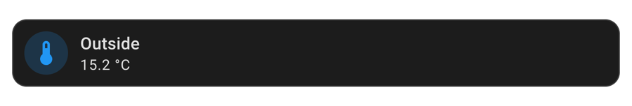 The Mushroom Entity card for Home Assistant under Stock, shown on its own