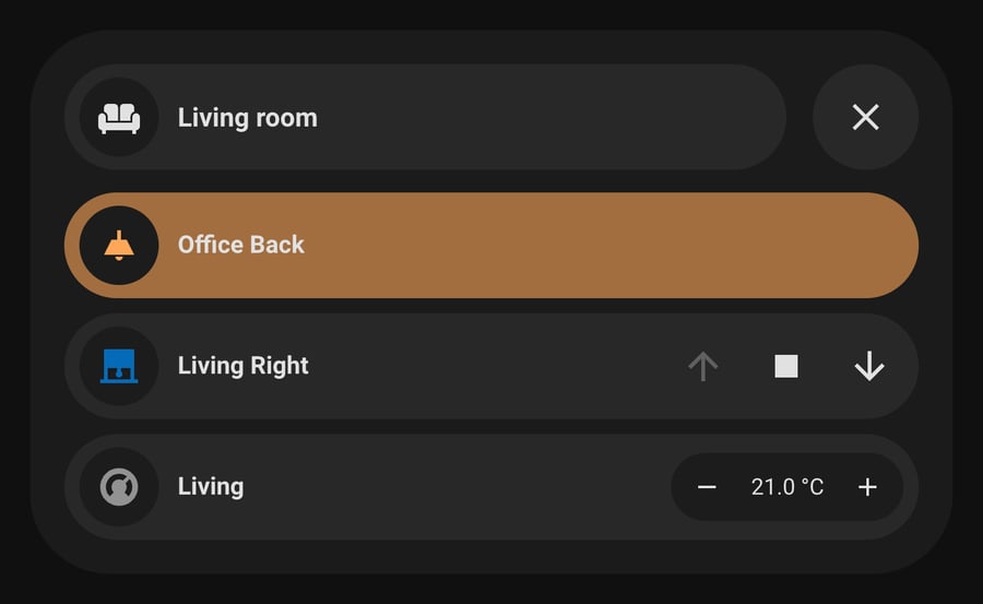 The Bubble Card Pop-up for Home Assistant under Stock, shown on its own