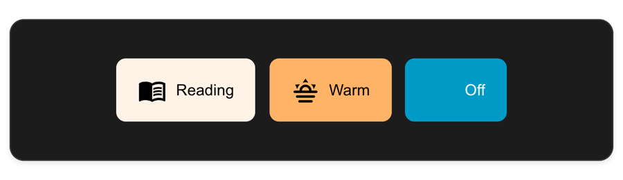 The Ultra Card Light Control module for Home Assistant under stock Home Assistant styling, dark, shown on its own