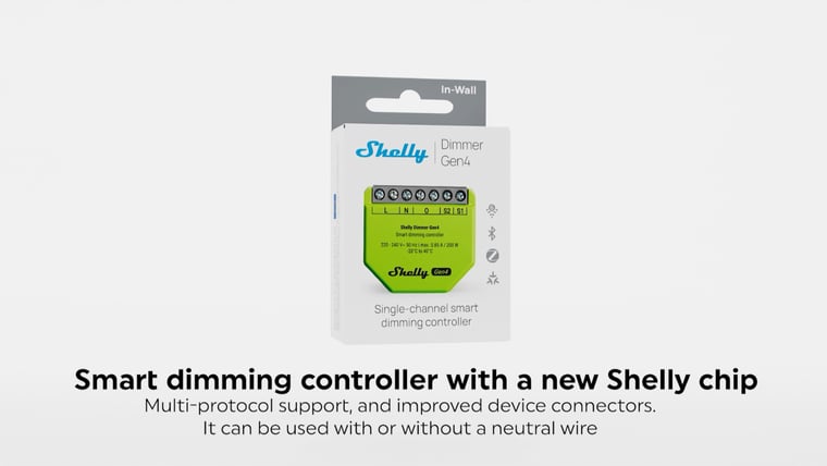 Shelly Dimmer Gen4 and its retail box
